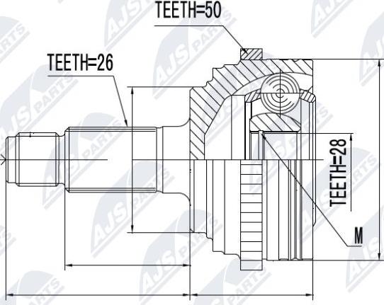 NTY NPZ-HD-036 - Jeu de joints, arbre de transmission cwaw.fr