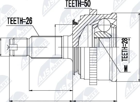 NTY NPZ-HD-027 - Jeu de joints, arbre de transmission cwaw.fr