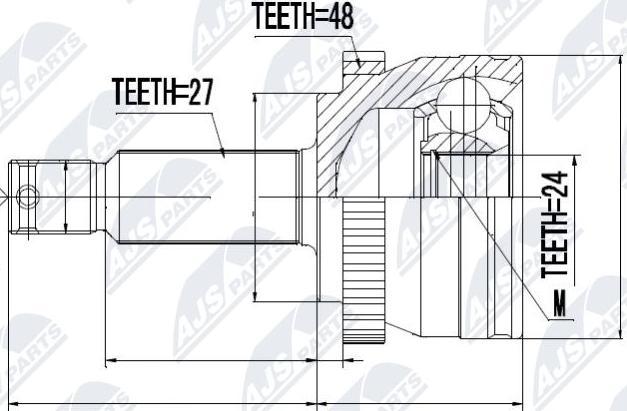 NTY NPZ-HY-515 - Jeu de joints, arbre de transmission cwaw.fr