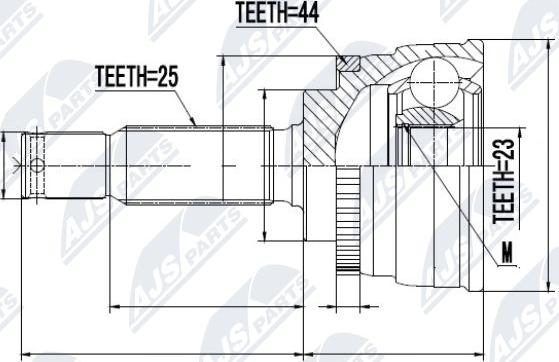 NTY NPZ-HY-533 - Jeu de joints, arbre de transmission cwaw.fr