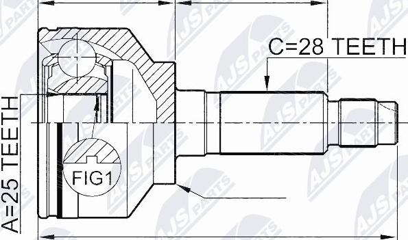 NTY NPZ-KA-349 - Jeu de joints, arbre de transmission cwaw.fr