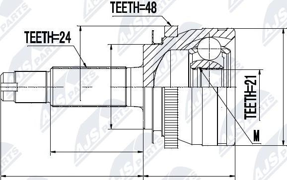 NTY NPZ-KA-344 - Jeu de joints, arbre de transmission cwaw.fr