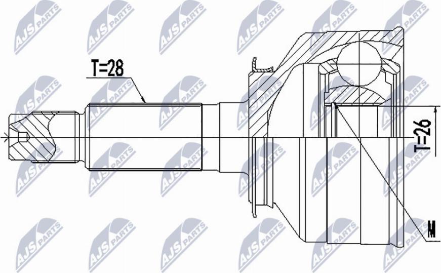 NTY NPZ-KA-366 - Jeu de joints, arbre de transmission cwaw.fr