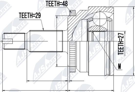 NTY NPZ-LR-008 - Jeu de joints, arbre de transmission cwaw.fr