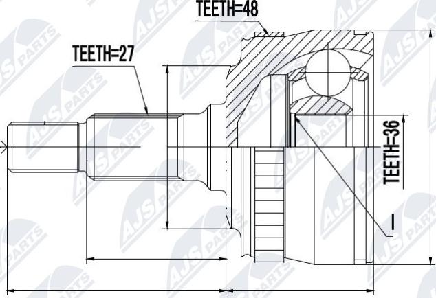 NTY NPZ-ME-006 - Jeu de joints, arbre de transmission cwaw.fr