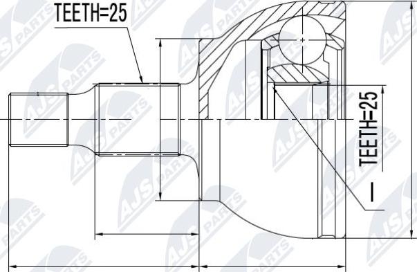 NTY NPZ-ME-007 - Jeu de joints, arbre de transmission cwaw.fr