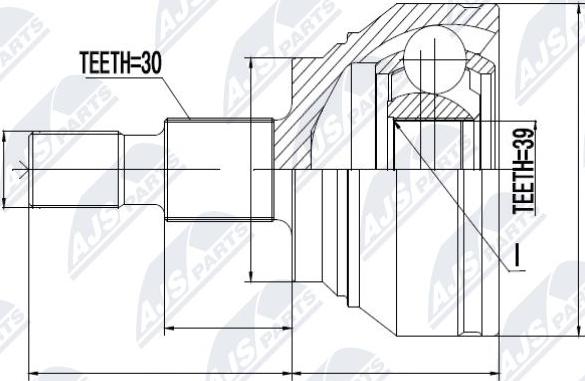 NTY NPZ-ME-012 - Jeu de joints, arbre de transmission cwaw.fr