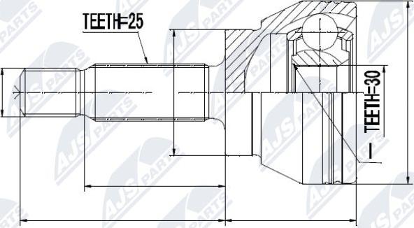 NTY NPZ-MS-008 - Jeu de joints, arbre de transmission cwaw.fr