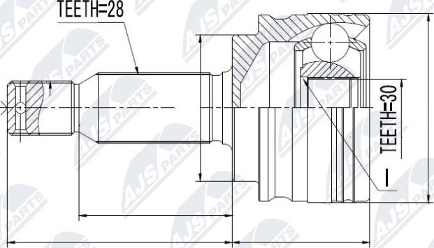 NTY NPZ-MS-011 - Jeu de joints, arbre de transmission cwaw.fr