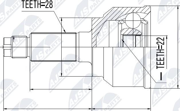 NTY NPZ-MZ-045 - Jeu de joints, arbre de transmission cwaw.fr