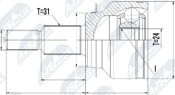 NTY NPZ-MZ-055 - Jeu de joints, arbre de transmission cwaw.fr