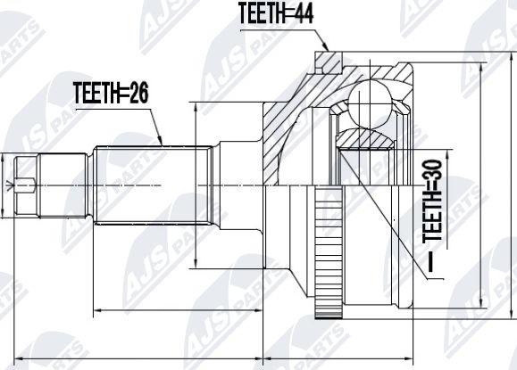 NTY NPZ-MZ-017 - Jeu de joints, arbre de transmission cwaw.fr