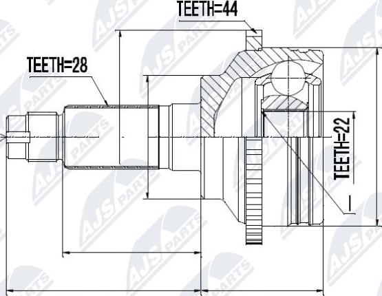 NTY NPZ-MZ-031 - Jeu de joints, arbre de transmission cwaw.fr