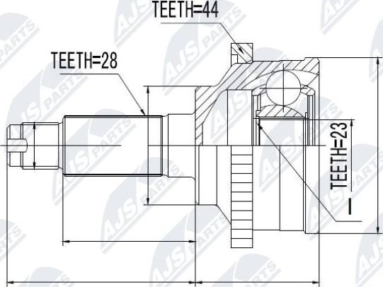 NTY NPZ-MZ-026 - Jeu de joints, arbre de transmission cwaw.fr