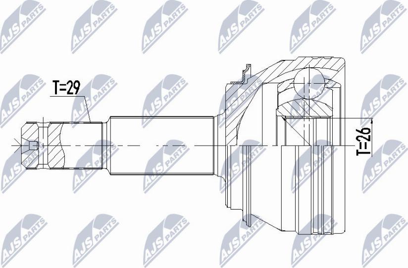 NTY NPZ-NS-092 - Jeu de joints, arbre de transmission cwaw.fr