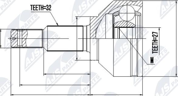 NTY NPZ-NS-055 - Jeu de joints, arbre de transmission cwaw.fr