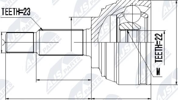 NTY NPZ-NS-058 - Jeu de joints, arbre de transmission cwaw.fr