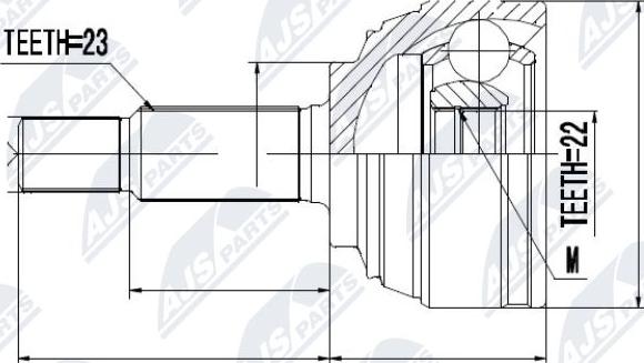 NTY NPZ-NS-070 - Jeu de joints, arbre de transmission cwaw.fr