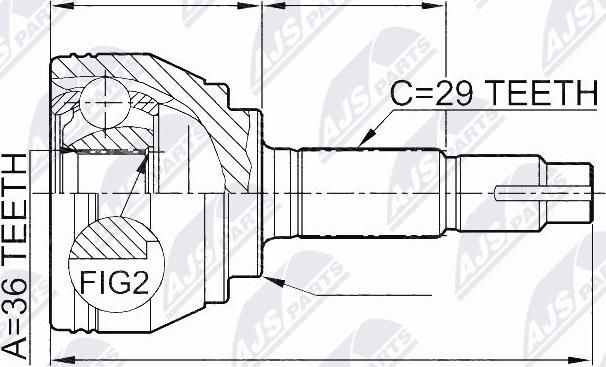 NTY NPZ-NS-078 - Jeu de joints, arbre de transmission cwaw.fr