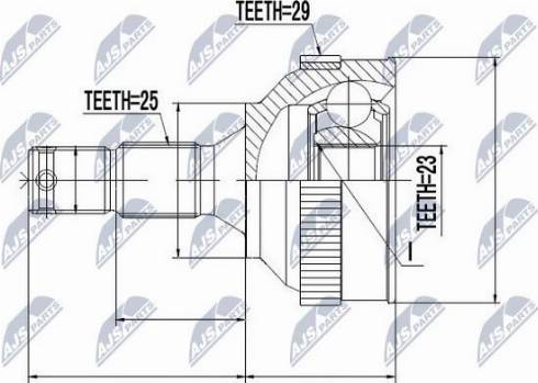 NTY NPZ-PE-006 - Jeu de joints, arbre de transmission cwaw.fr