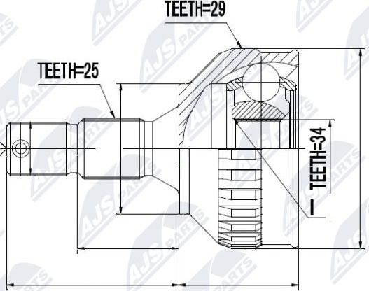 NTY NPZ-PE-013 - Jeu de joints, arbre de transmission cwaw.fr