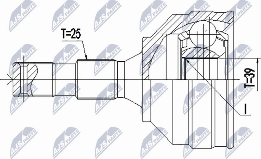 NTY NPZ-PE-029 - Jeu de joints, arbre de transmission cwaw.fr