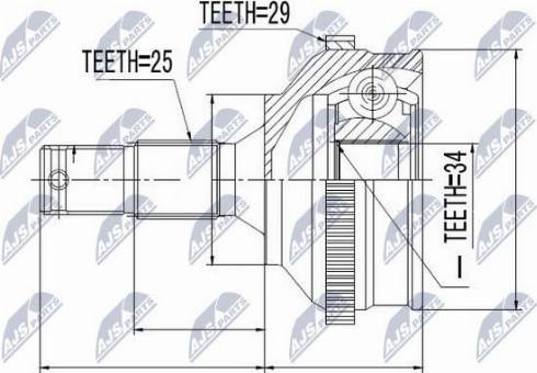 NTY NPZ-PE-024 - Jeu de joints, arbre de transmission cwaw.fr