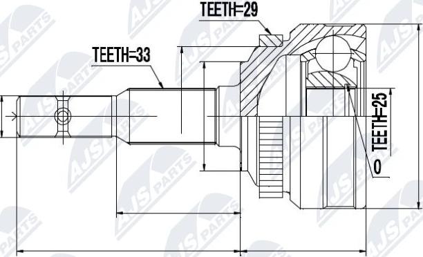 NTY NPZ-PL-003 - Jeu de joints, arbre de transmission cwaw.fr