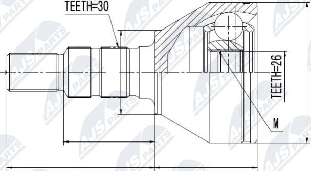 NTY NPZ-PL-028 - Jeu de joints, arbre de transmission cwaw.fr