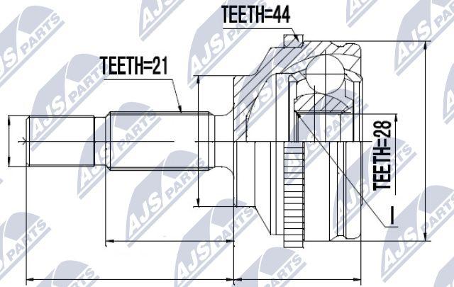 NTY NPZ-RE-043 - Jeu de joints, arbre de transmission cwaw.fr