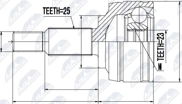 NTY NPZ-RE-002 - Jeu de joints, arbre de transmission cwaw.fr