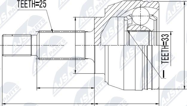 NTY NPZ-RE-017 - Jeu de joints, arbre de transmission cwaw.fr