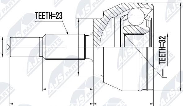 NTY NPZ-RE-030 - Jeu de joints, arbre de transmission cwaw.fr