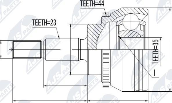 NTY NPZ-RE-031 - Jeu de joints, arbre de transmission cwaw.fr