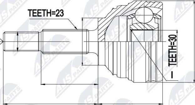 NTY NPZ-RE-023 - Jeu de joints, arbre de transmission cwaw.fr