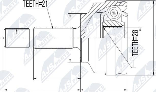 NTY NPZ-RE-022 - Jeu de joints, arbre de transmission cwaw.fr