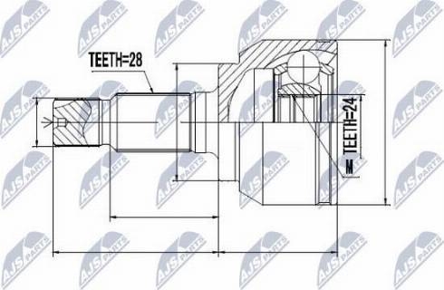 NTY NPZ-RV-015 - Jeu de joints, arbre de transmission cwaw.fr