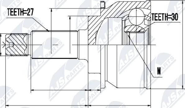 NTY NPZ-SB-014 - Jeu de joints, arbre de transmission cwaw.fr