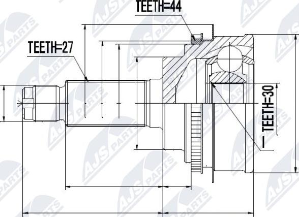 NTY NPZ-SB-011 - Jeu de joints, arbre de transmission cwaw.fr