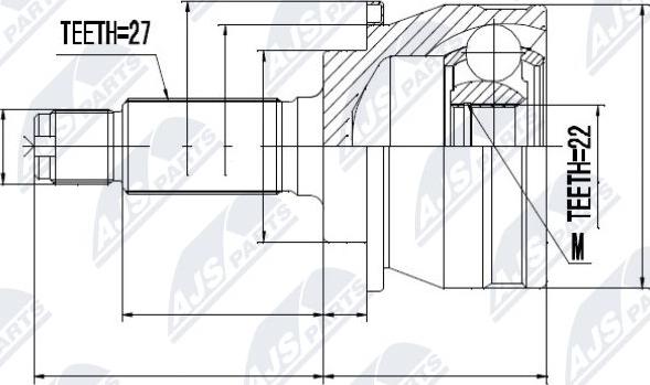 NTY NPZ-SB-018 - Jeu de joints, arbre de transmission cwaw.fr