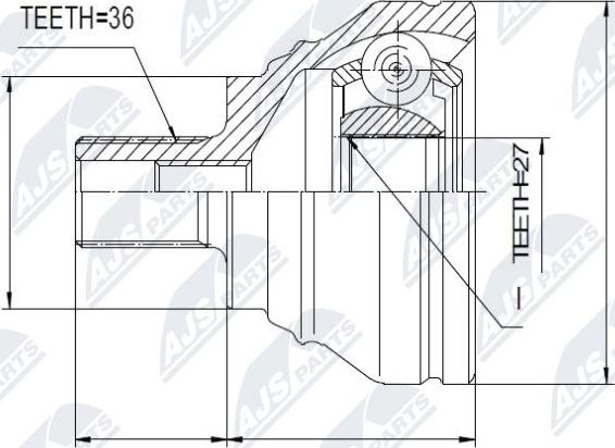 NTY NPZ-SK-009 - Jeu de joints, arbre de transmission cwaw.fr