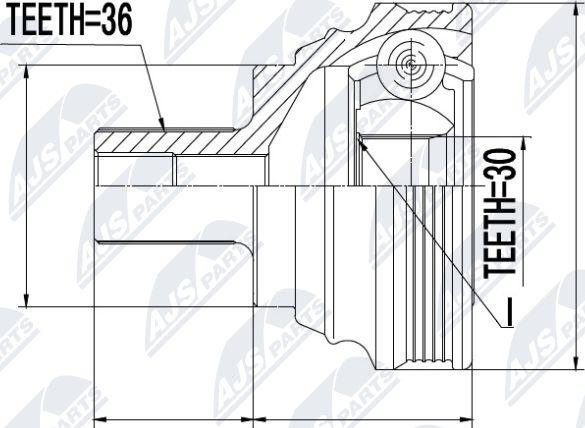 NTY NPZ-SK-007 - Jeu de joints, arbre de transmission cwaw.fr