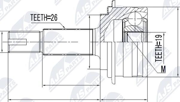 NTY NPZ-TY-090 - Jeu de joints, arbre de transmission cwaw.fr