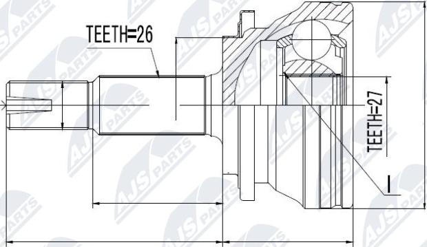 NTY NPZ-TY-064 - Jeu de joints, arbre de transmission cwaw.fr