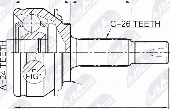 NTY NPZ-TY-065 - Jeu de joints, arbre de transmission cwaw.fr