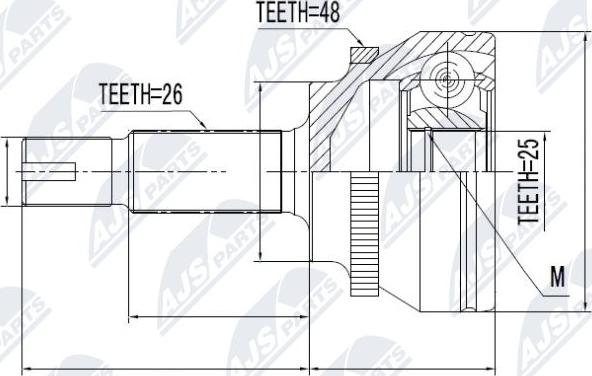 NTY NPZ-TY-060 - Jeu de joints, arbre de transmission cwaw.fr