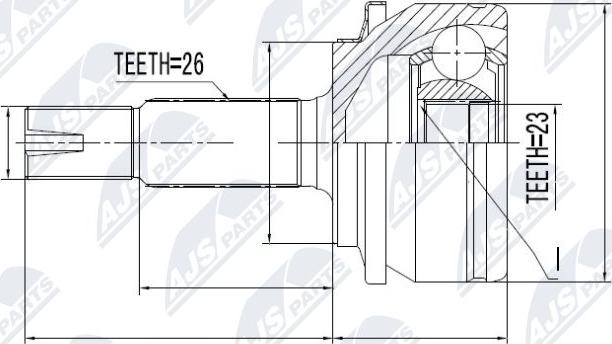 NTY NPZ-TY-061 - Jeu de joints, arbre de transmission cwaw.fr