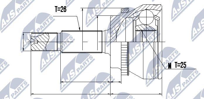 NTY NPZ-TY-067 - Jeu de joints, arbre de transmission cwaw.fr