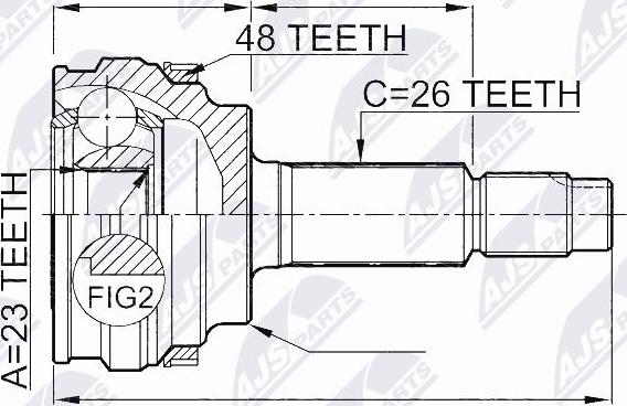 NTY NPZ-TY-004 - Jeu de joints, arbre de transmission cwaw.fr