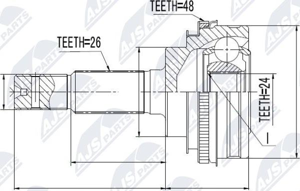 NTY NPZ-TY-001 - Jeu de joints, arbre de transmission cwaw.fr